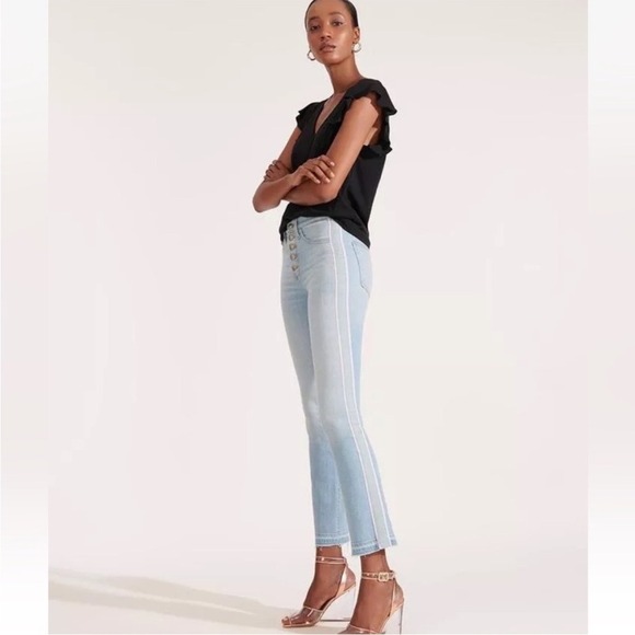 Veronica Beard Denim - Veronica Beard High Rise Jeans Baby Boot Carolyn Ribbon Stripe‎ Aire 29/8